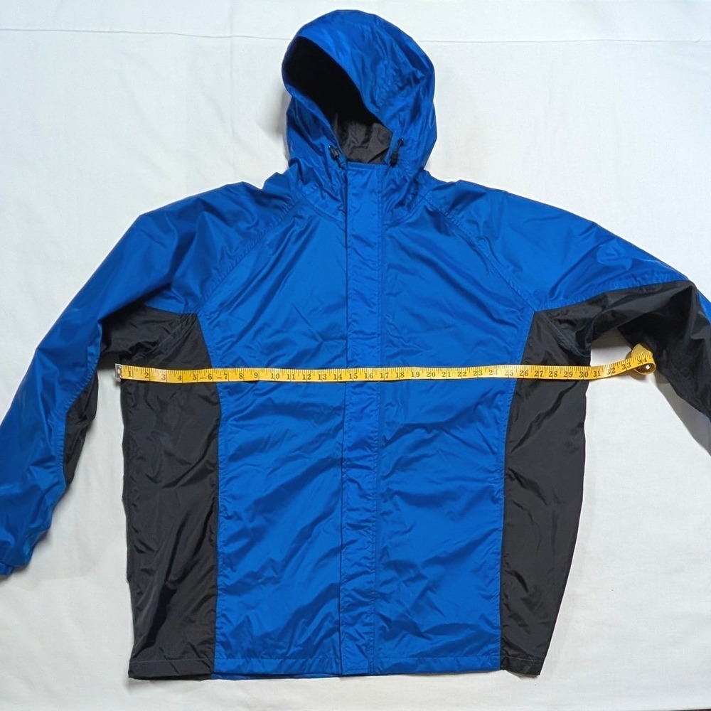 Stearns DryWear Rain Jacket Mens 2XL Blue Black Hooded Windbreaker 8732 Ripstop - Picture 4 of 16